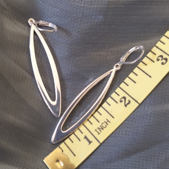 Sterling silver oval drop - Picture 3 of 3